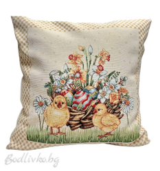 КАЛЪФКА за възглавничка ВЕЛИКДЕНСКИ ПИЛЕНЦА размер: 45/45см.