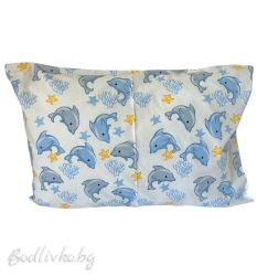 КАЛЪФКА ДЕЛФИНИ,МОРСКИ ДЕСЕН, 50/70СМ., 100% ПАМУК/РАНФОРС