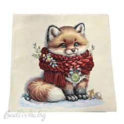 КАЛЪФКА за възглавничка, ЛИСИЦА, ЖАКАРД,  45/45см.