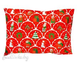 КОЛЕДНА КАЛЪФКА ЧЕРВЕНА НАСЛАДА, 50/70СМ., 100% ПАМУК/РАНФОРС
