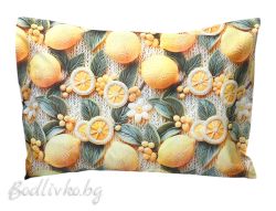 КАЛЪФКА за възглавница ПЛЕТЕНИ ЛИМОНЧЕТА,  50/70СМ., 100% ПАМУК/РАНФОРС