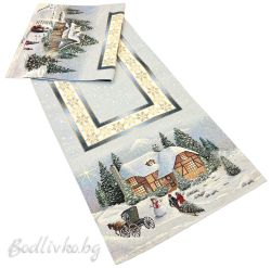 КОЛЕДЕН ЖАКАРДОВ ТИШЛАЙФЕР, СНЕЖЕН ЧОВЕК И ФАЙТОН, 45/140 СМ.