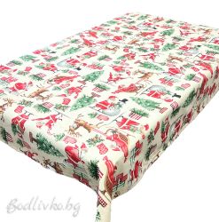 КОЛЕДНА ПОКРИВКА ЗА МАСА, ДЯДО КОЛЕДА СЪС СНЕЖЕН ЧОВЕК, ПАНАМА