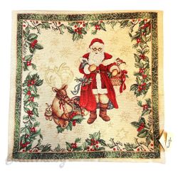КАЛЪФКА за възглавничка, ДЯДО КОЛЕДА С ЕЛЕН,  45/45см.