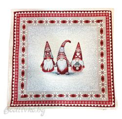 КАЛЪФКА за възглавничка, ЧЕРВЕНИ ГНОМЧЕТА,  45/45см.