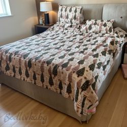 Коледен СПАЛЕН КОМПЛЕКТ ЕЛХИ 5Д, 100% памук/ 5Д, ранфорс, 4 части