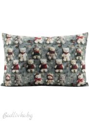 КОЛЕДНА КАЛЪФКА МАЛКИ МЕЧЕТА -  50/70СМ., 100% ПАМУК/РАНФОРС 5Д