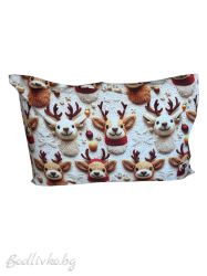 КОЛЕДНА КАЛЪФКА ЕЛЕНЧЕТА -  50/70СМ., 100% ПАМУК/РАНФОРС 5Д