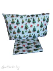 КОЛЕДЕН СПАЛЕН КОМПЛЕКТ  ЕЛХИ 100% памук/ 5Д, ранфорс, 5 части