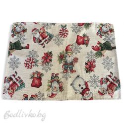 ПОДЛОЖКА ЗА СЕРВИРАНЕ ДЯДО КОЛЕДА  38/45 СМ.