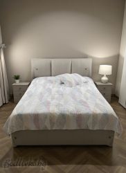 СПАЛЕН КОМПЛЕКТ ЛИЛАВО- СИНИ НЮАНСИ,  100% натурален памук (ПОПЛИН), 4 части