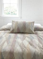 КОМПЛЕКТ ЗА ЕДИНИЧНО ЛЕГЛО ЛИЛАВО- СИНИ НЮАНСИ , 100% натурален памук (ПОПЛИН), 3 части