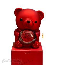 Мече - кутийка за пръстен или гердан, въртящо коремче, 14см.