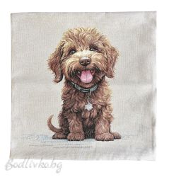 КАЛЪФКА за възглавничка, КУЧЕ ПУДЕЛ,  45/45см.