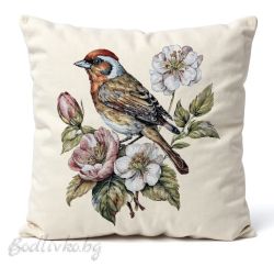 КАЛЪФКА за възглавничка, ВРАБЧЕ,  45/45см.