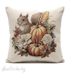 КАЛЪФКА за възглавничка, КАТЕРИЧКА С ТИКВИ,  45/45см.