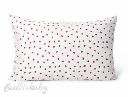 КАЛЪФКА за възглавница, Червени сърца, 50/70см. 