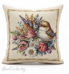 КАЛЪФКА за възглавничка, Врабче, 45/45см.