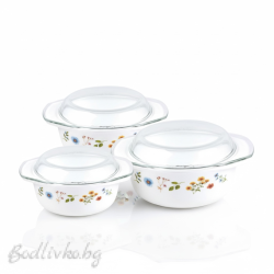 Акропални тенджери със сътклен капак, Danny Home, 1л+1,5л+2,5л