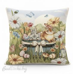 КАЛЪФКА за възглавничка, Великденско зайче, 45/45см.