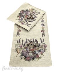 ЖАКАРДОВ ТИШЛАЙФЕР, Къщичка с лавандули 40/100 СМ.