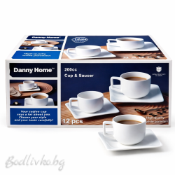  Сервиз за кафе, Порцелан, Danny Home, 12 части