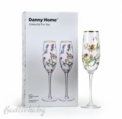 Два броя чаши за шампанско, пролетен дизайн, Danny Home
