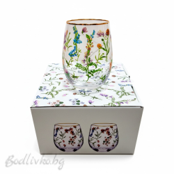 Стъклени чаши четири броя, Danny Home, красиво декорирани