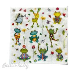 Салфетки, Ambiente, Жаби, 20 броя в опаковка