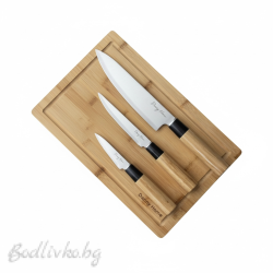 Комплект ножове, Danny Home, с бамбукови дръжки