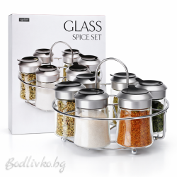 Бурканчета за подправки, Danny home, с метална поставка