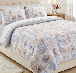 СПАЛЕН КОМПЛЕКТ, Цветя, 100% памук/ 5Д, ранфорс, 4 части