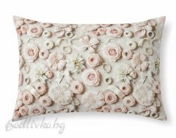 КАЛЪФКА за възглавница, Рози с панделки, 50/70см. 