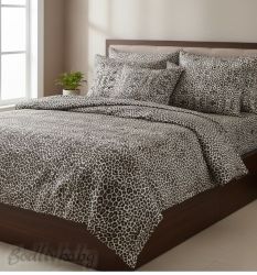 СПАЛЕН КОМПЛЕКТ, Леопард  100% натурален памук (ПОПЛИН), 4 части