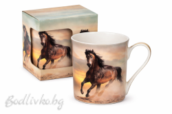 Порцеланова чаша за кафе или чай в кутия, 300мл. , Кон