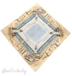 КАРЕ ЖАКАРД, МОРСКИ ФАР, 100/100СМ. 