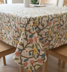 ПОКРИВКА ЗА МАСА, Цветя 3D, ХИДРОФОБИРАНА