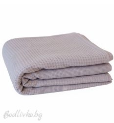 ПОКРИВКА ЗА ЛЕГЛО/ ОДЕЯЛО– ПИКЕ- млечно лилаво,  100%  памук