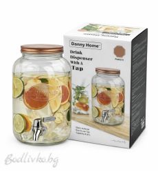 Стъклен буркан за лимонада, Danny home, 26х15 см.