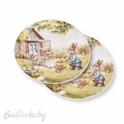 Великденски порцеланови чинии, 25,5см., 2 броя в комплект