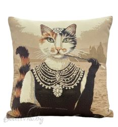 КАЛЪФКА за възглавничка, ДАМА КОТКА, 45/45см.