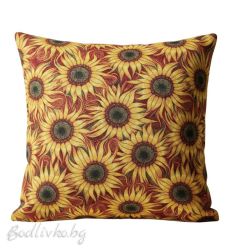 КАЛЪФКА за възглавничка, СЛЪНЧОГЛЕДИ, 45/45см.