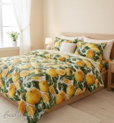 СПАЛЕН КОМПЛЕКТ, ЕДРИ ЛИМОНИ , 100% памук/ 5Д, ранфорс, 4 части