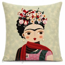 Калъфка за възглавничка, ЖАКАРД, Ориенталско момиче, 45/45см.