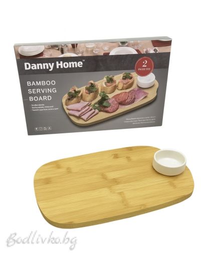ДЪСКА ЗА СЕРВИРАНЕ ОТ БАМБУК DANNY HOME 40x24 СМ.