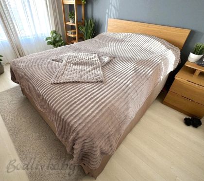 МЕКО ОДЕЯЛО, 200Х230СМ., С 2 БРОЯ КАЛЪФКИ 50Х70СМ., СВЕТЛО СИВО