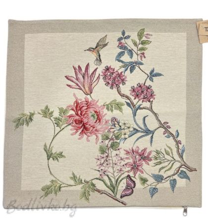 КАЛЪФКА за възглавничка, ЦВЕТЯ, размер: 45/45см.