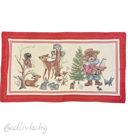 КАЛЪФКА за възглавничка, ЗИМНА, ЖАКАРД, размер: 65/35см.