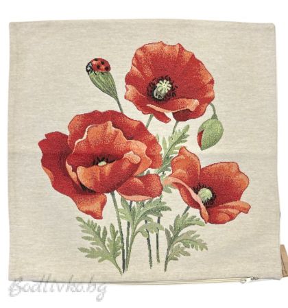 КАЛЪФКА за възглавничка, ЦВЕТЯ, размер: 45/45см.