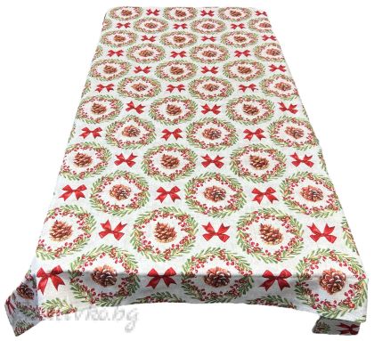 КОЛЕДНА ПОКРИВКА ЗА МАСА, КОЛЕДЕН ВЕНЕЦ